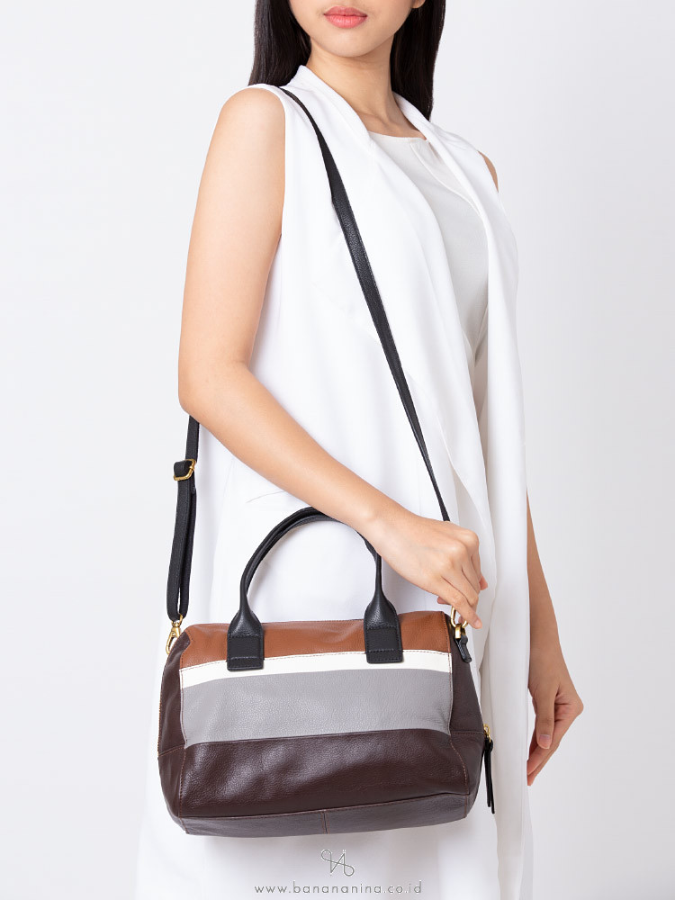 FOSSIL SHB1718905 Jori Large Satchel Brown Multi