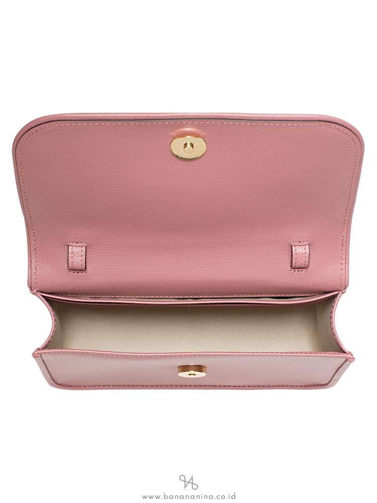 BALLY Leather Patches Small Crossbody Pink