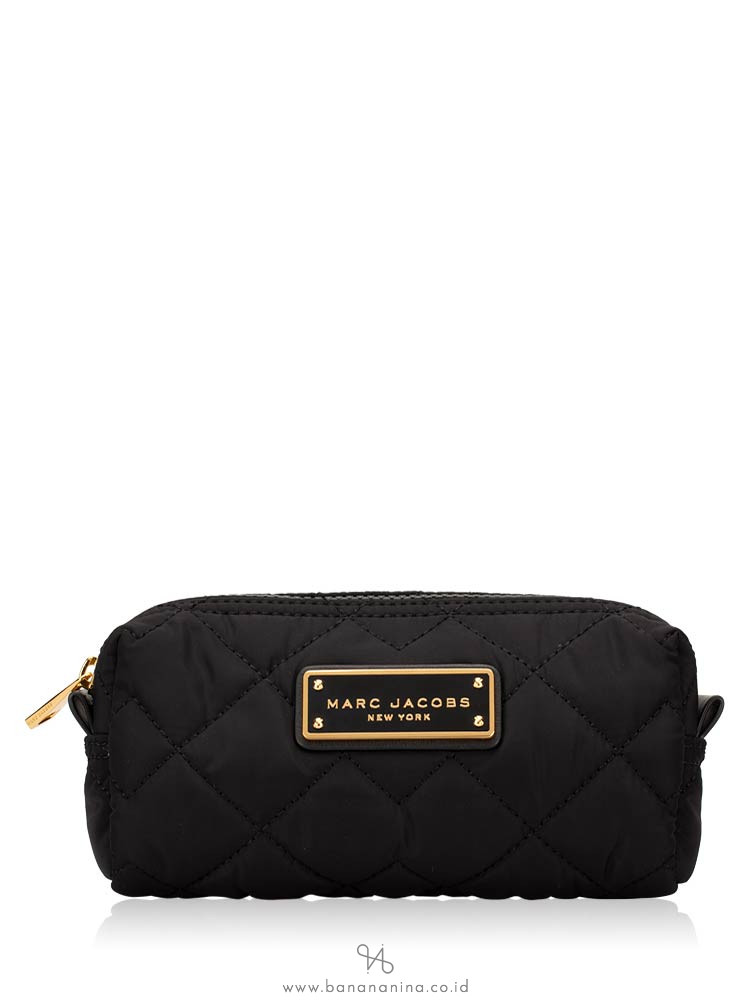MARC JACOBS Quilted Nylon Narrow Cosmetic Case Black