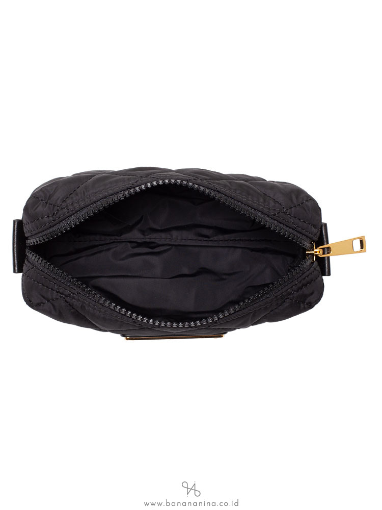 MARC JACOBS Quilted Nylon Narrow Cosmetic Case Black