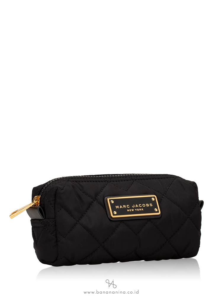 MARC JACOBS Quilted Nylon Narrow Cosmetic Case Black