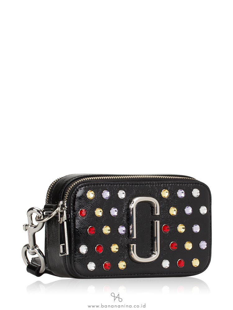 MARC JACOBS Snapshot Crystal Small Camera Bag Black