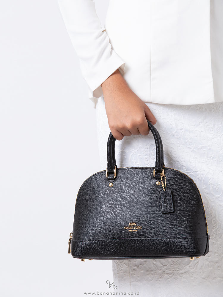 COACH 27591 Crossgrain Mini Sierra Satchel Black
