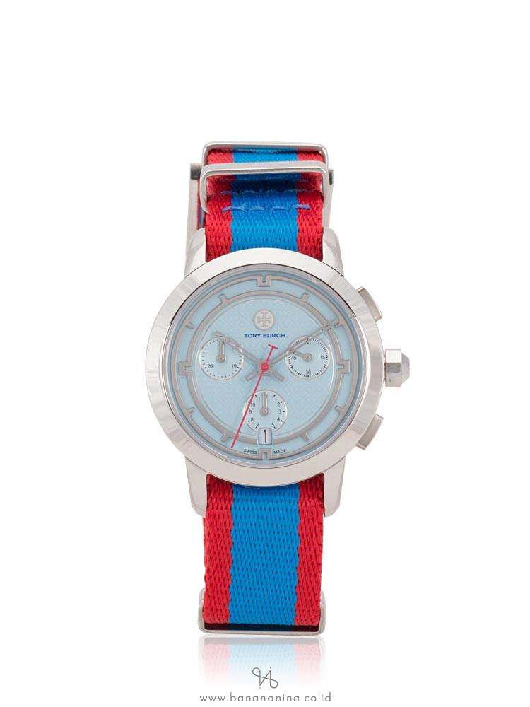 TORY BURCH TRB1018 Chronograph Nylon Blue Red