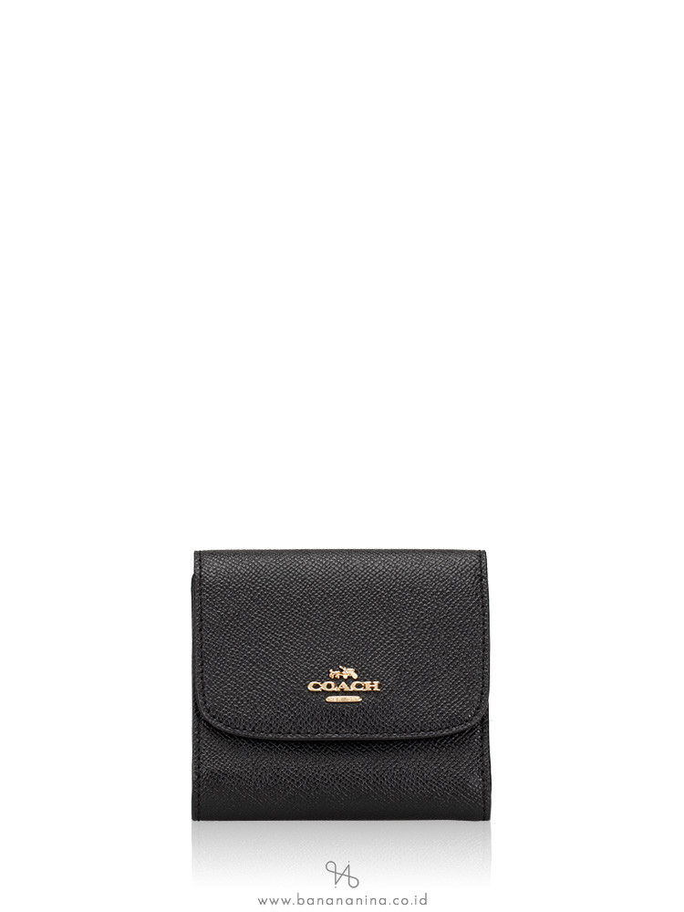 COACH 87588 Crossgrain Leather Small Wallet Black