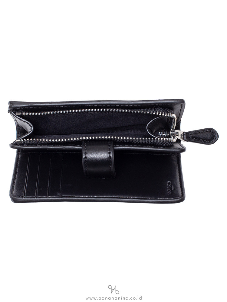 COACH 23553 Signature Medium Wallet Black Smoke