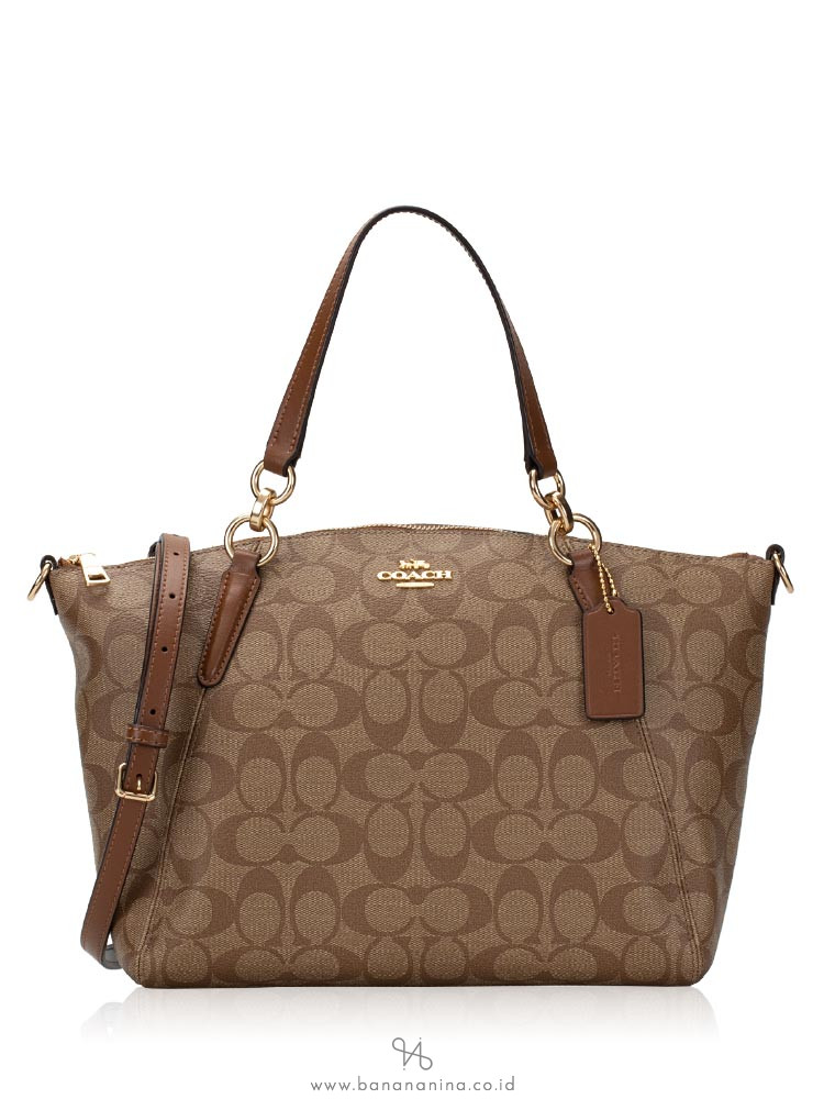COACH 28989 Signature Small Kelsey Khaki Saddle
