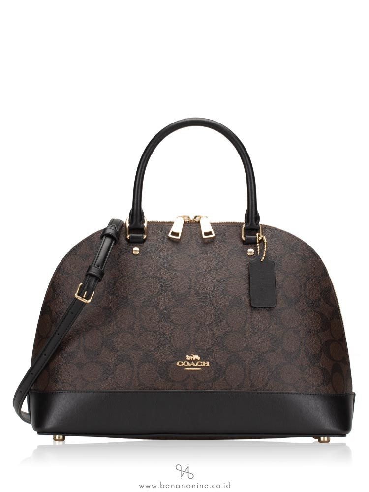 COACH 27584 Signature Sierra Satchel Brown Black