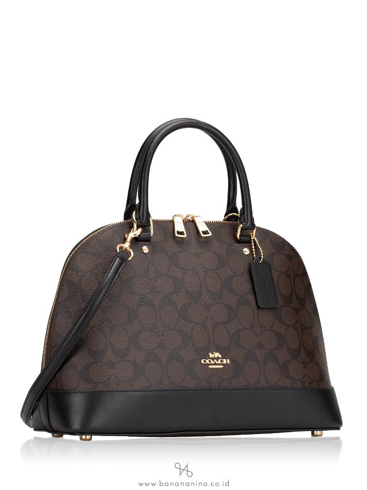 COACH 27584 Signature Sierra Satchel Brown Black