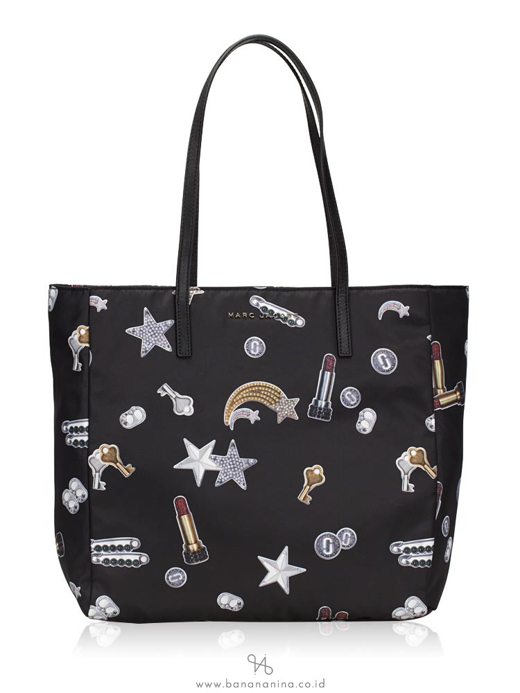 MARC JACOBS Shooting Star Patch Shopper Black Multi