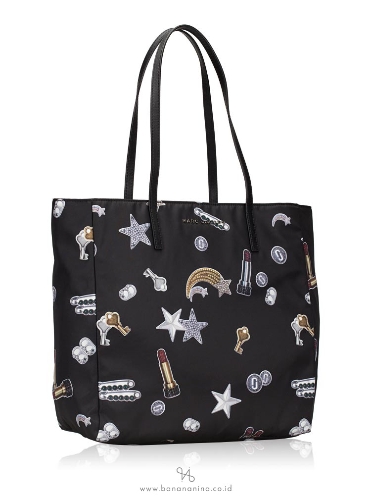 MARC JACOBS Shooting Star Patch Shopper Black Multi