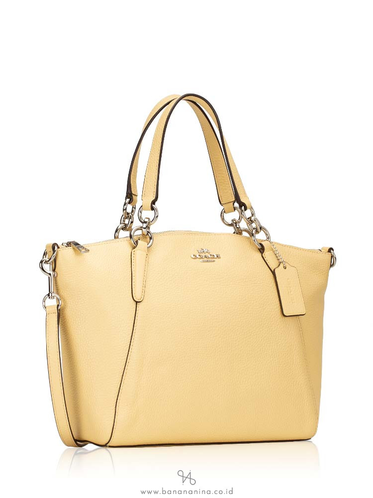 COACH 31075 Pebbled Leather Small Kelsey Vanilla