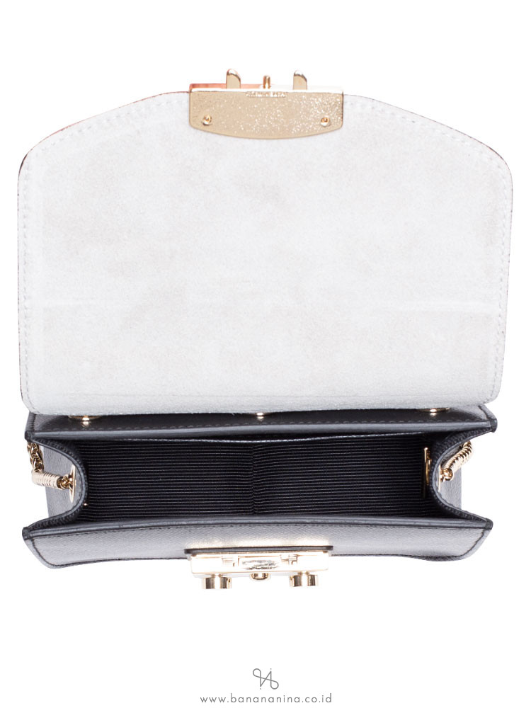 FURLA Metropolis My Play Interchangable Flap Mini Crossbody Black