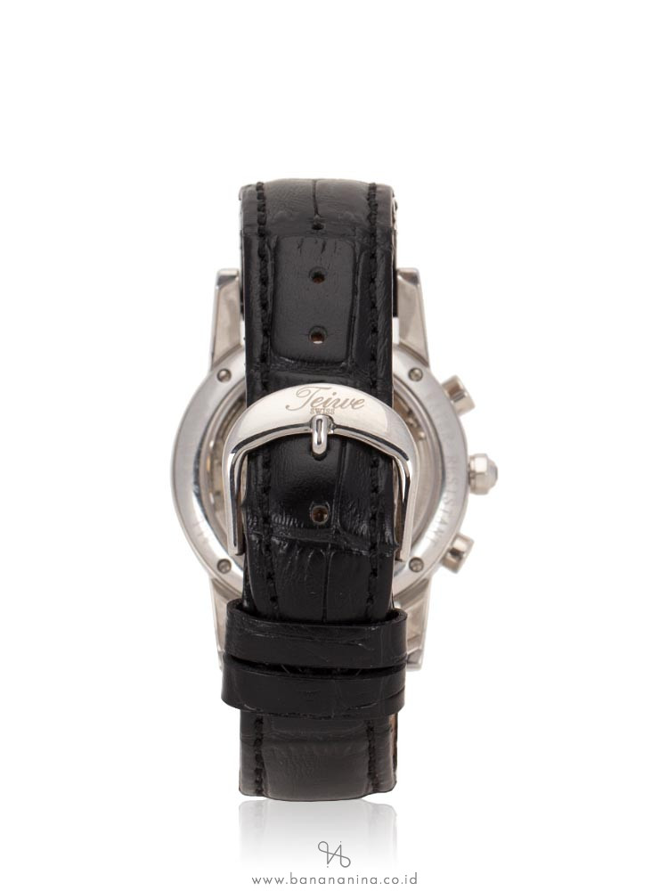 TEIWE TW2973B Automatic Leather Strap Black