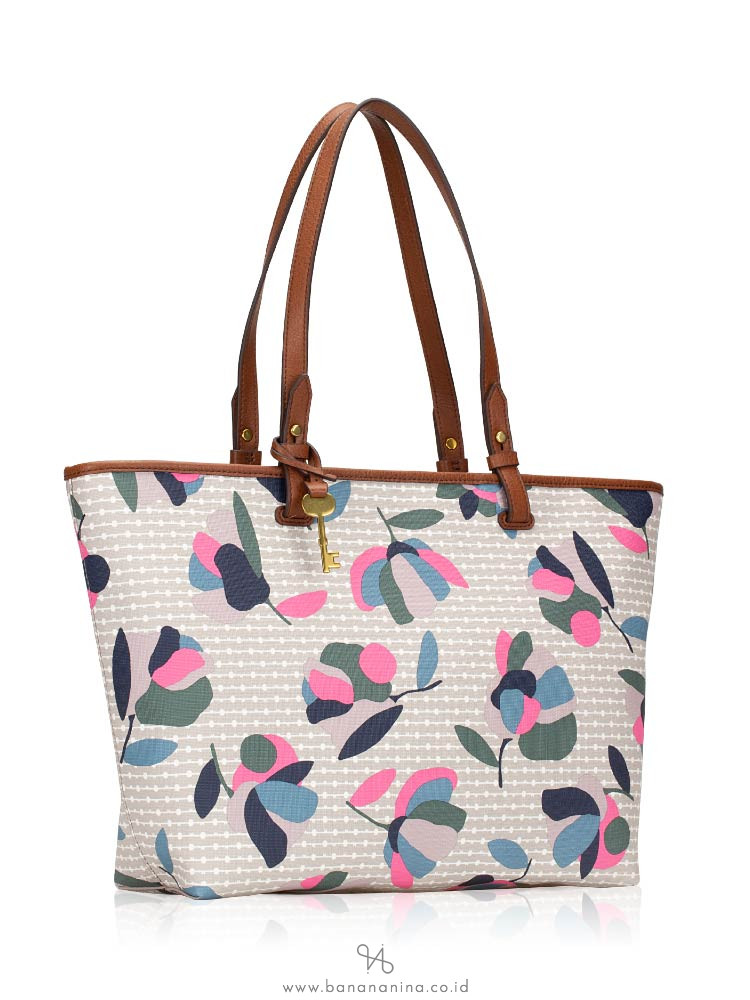 FOSSIL ZB7499782 Rachel Tote Floral Multi White