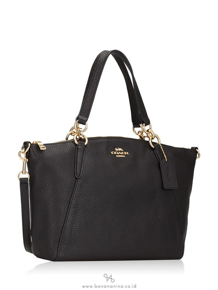 COACH 28993 Pebbled Leather Small Kelsey Black