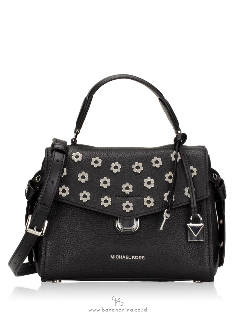 MICHAEL KORS Bristol Leather Small Top Handle Satchel Black