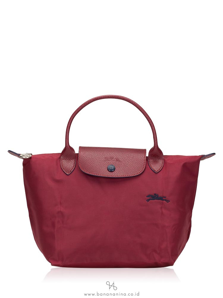 LONGCHAMP Le Pliage Club Small SH Garnet Red