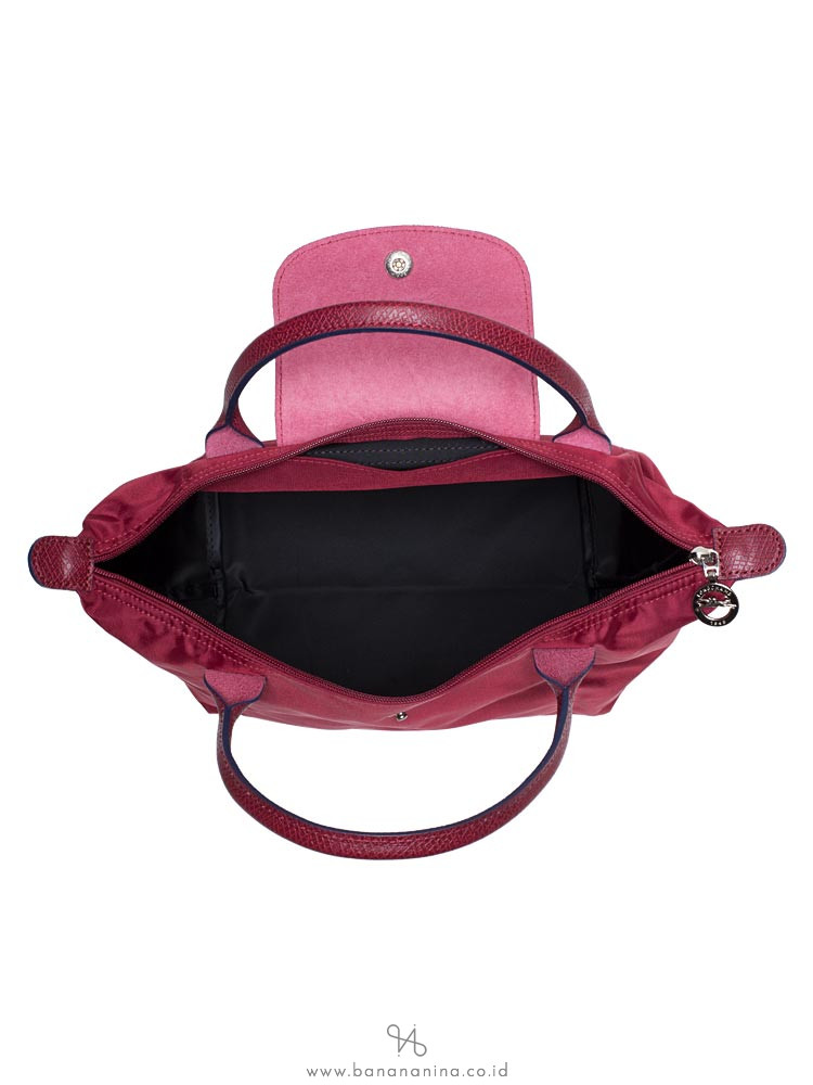 LONGCHAMP Le Pliage Club Small SH Garnet Red