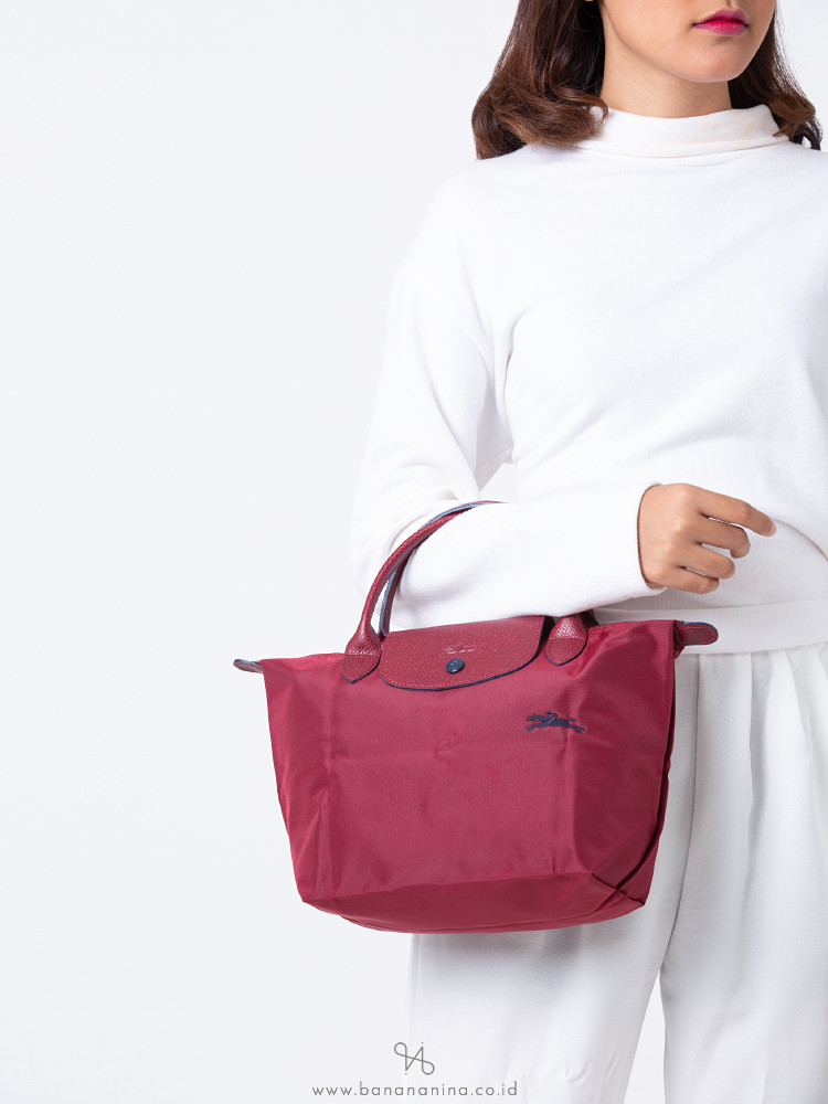 LONGCHAMP Le Pliage Club Small SH Garnet Red