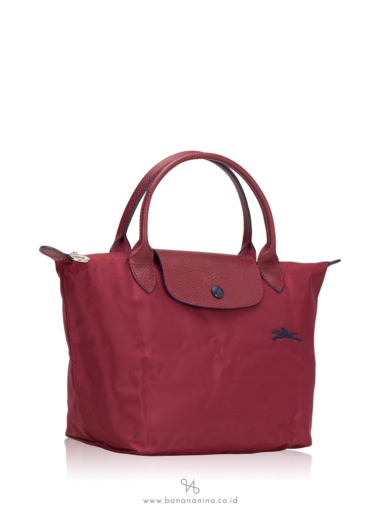 LONGCHAMP Le Pliage Club Small SH Garnet Red