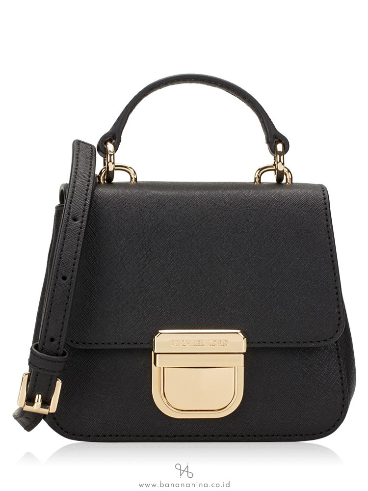 MICHAEL KORS Bridgette Mini Saffiano Top Handle Crossbody Black
