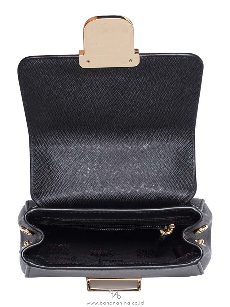 MICHAEL KORS Bridgette Mini Saffiano Top Handle Crossbody Black