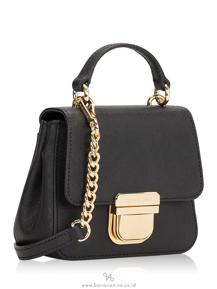 MICHAEL KORS Bridgette Mini Saffiano Top Handle Crossbody Black