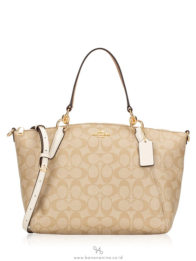 COACH 28989 Signature Small Kelsey Light Khaki Chalk