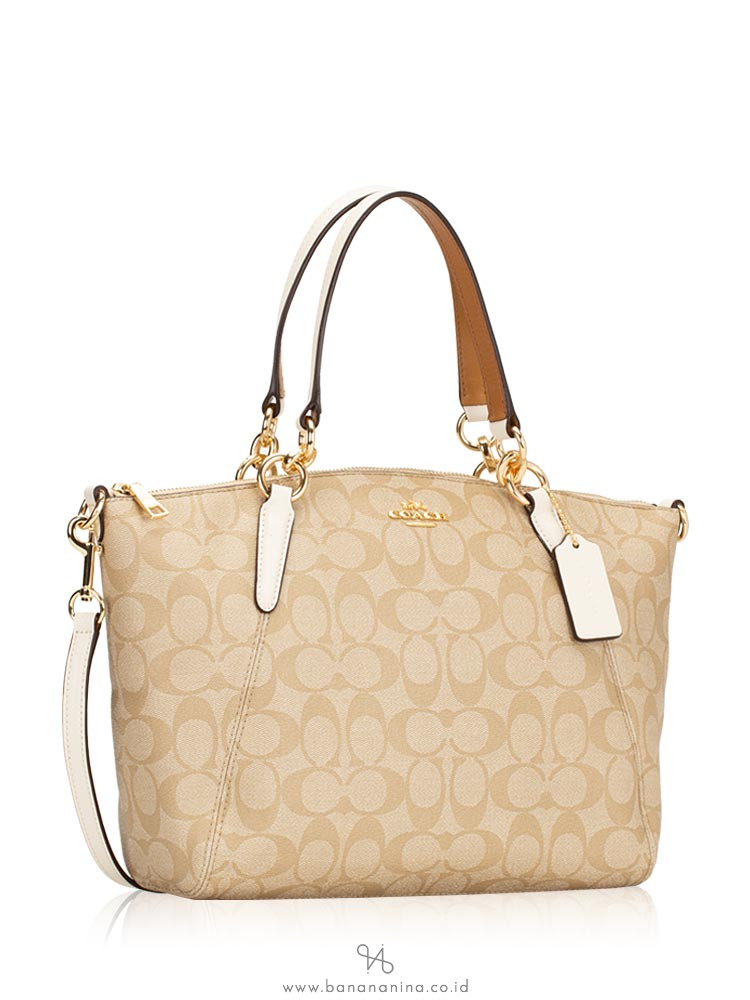 COACH 28989 Signature Small Kelsey Light Khaki Chalk