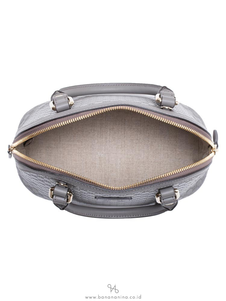 GUCCI Micro Guccissima Mini Dome Satchel Grey