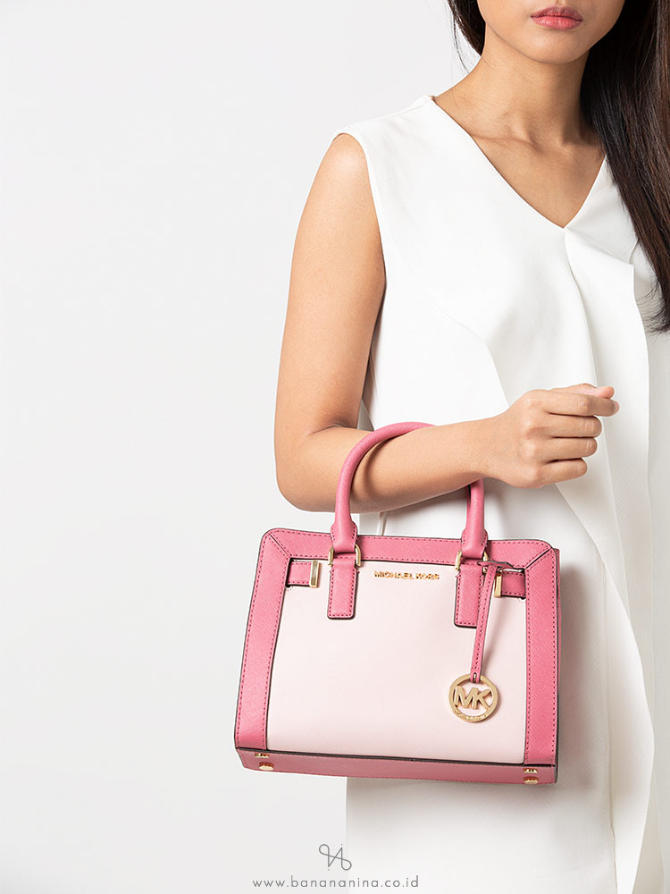 MICHAEL KORS Dillon Small Top Zip Satchel Blossom Tulip