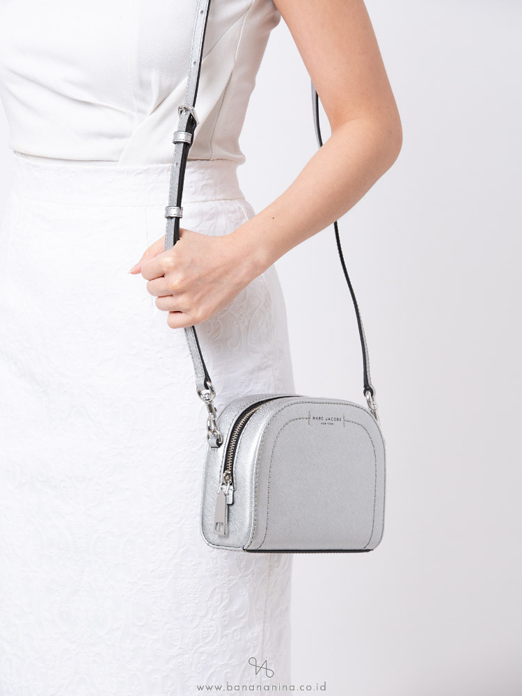 MARC JACOBS Playback Leather Crossbody Silver