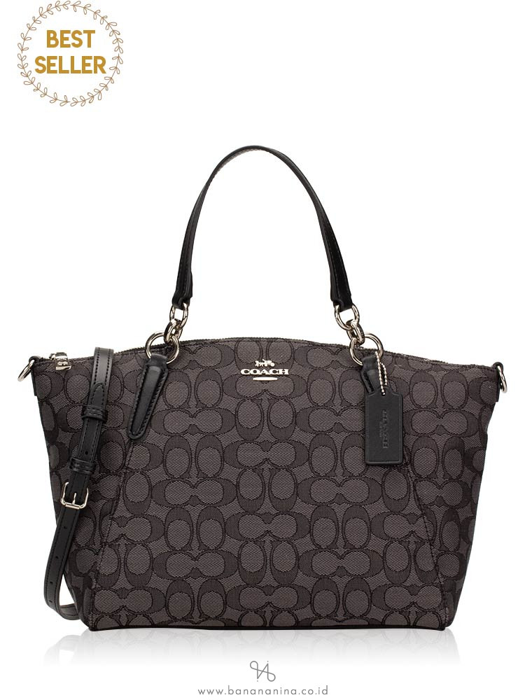 COACH 27582 Outline Signature Small Kelsey Black Smoke