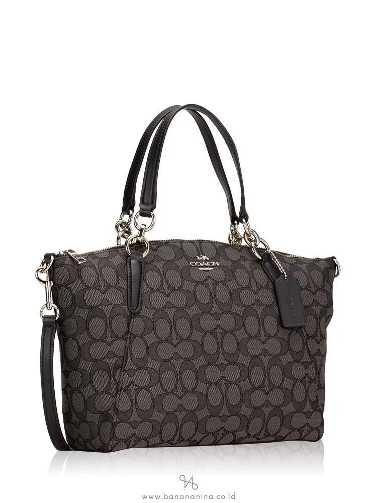 COACH 27582 Outline Signature Small Kelsey Black Smoke