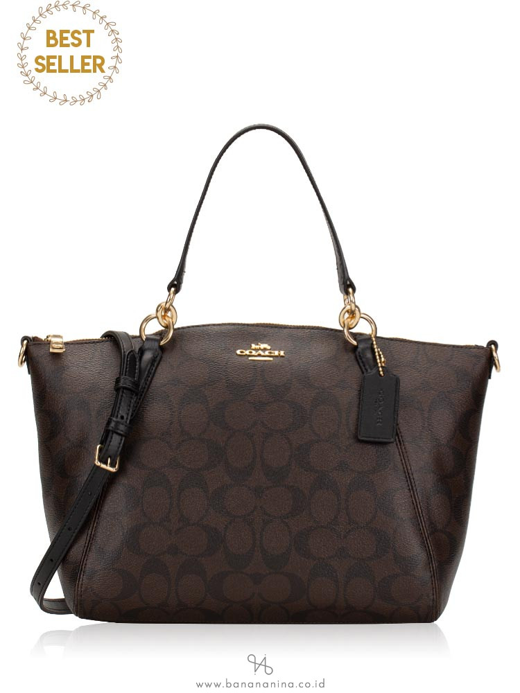 COACH 28989 Signature Small Kelsey Brown Black