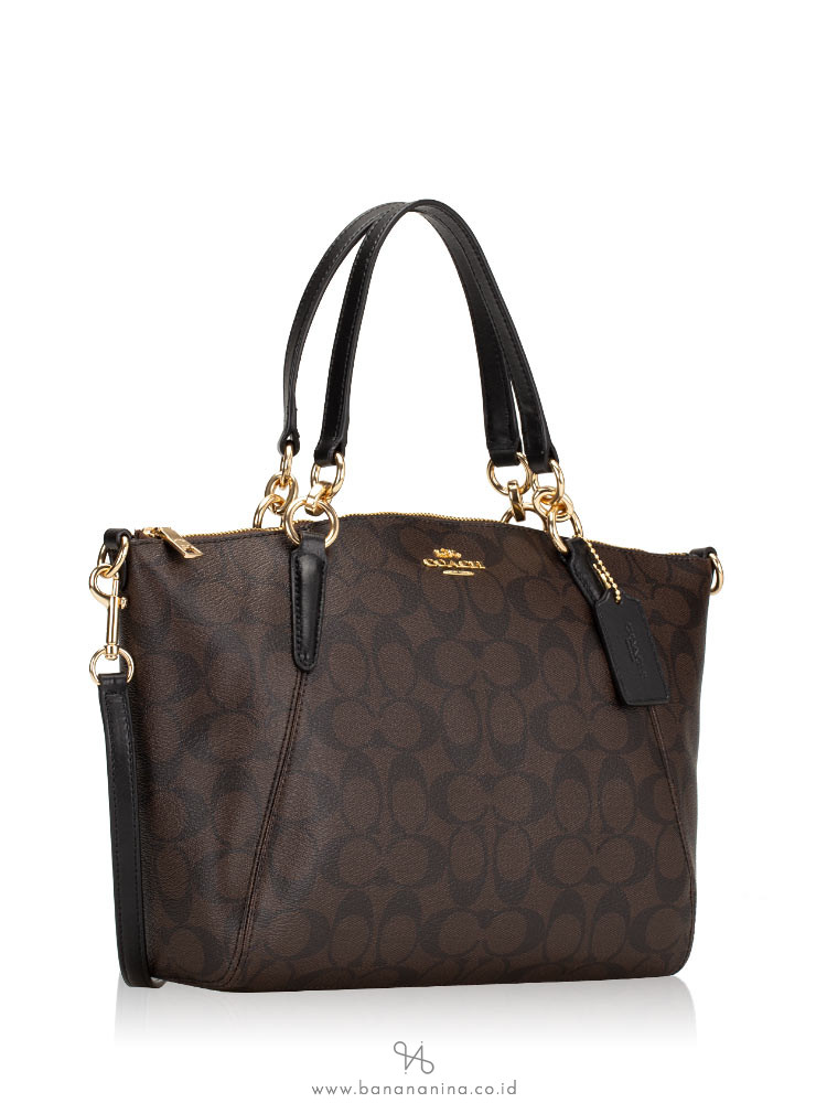 COACH 28989 Signature Small Kelsey Brown Black