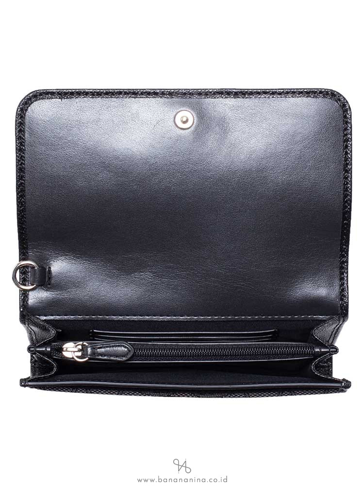 COACH 28327B Signature Phone Wristlet Smoke Black