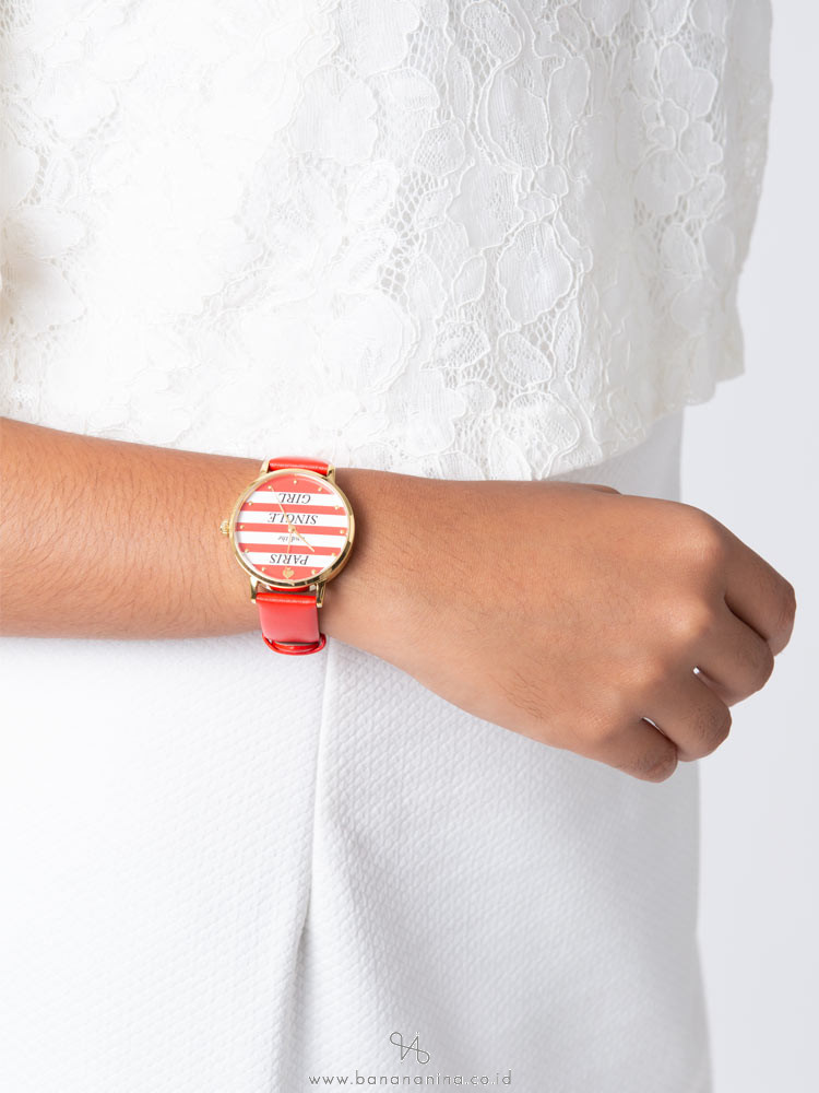 KATE SPADE KSW1365 Metro Paris Leather Strap Red