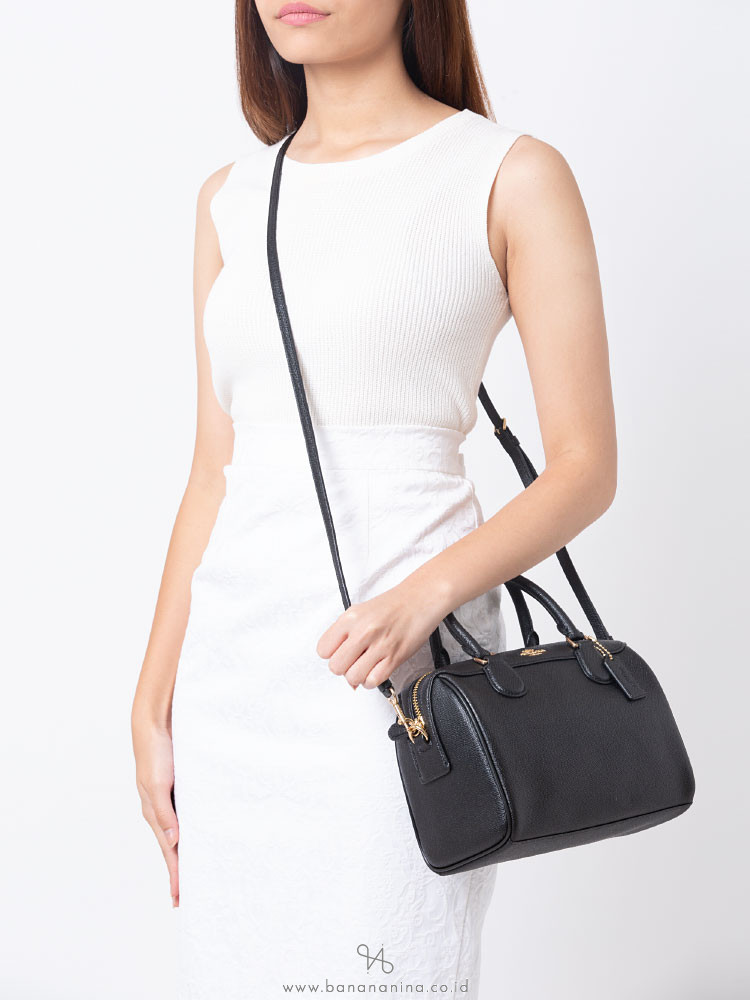 COACH 32202 Crossgrain Mini Bennett Satchel Black