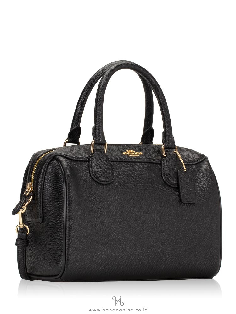 COACH 32202 Crossgrain Mini Bennett Satchel Black