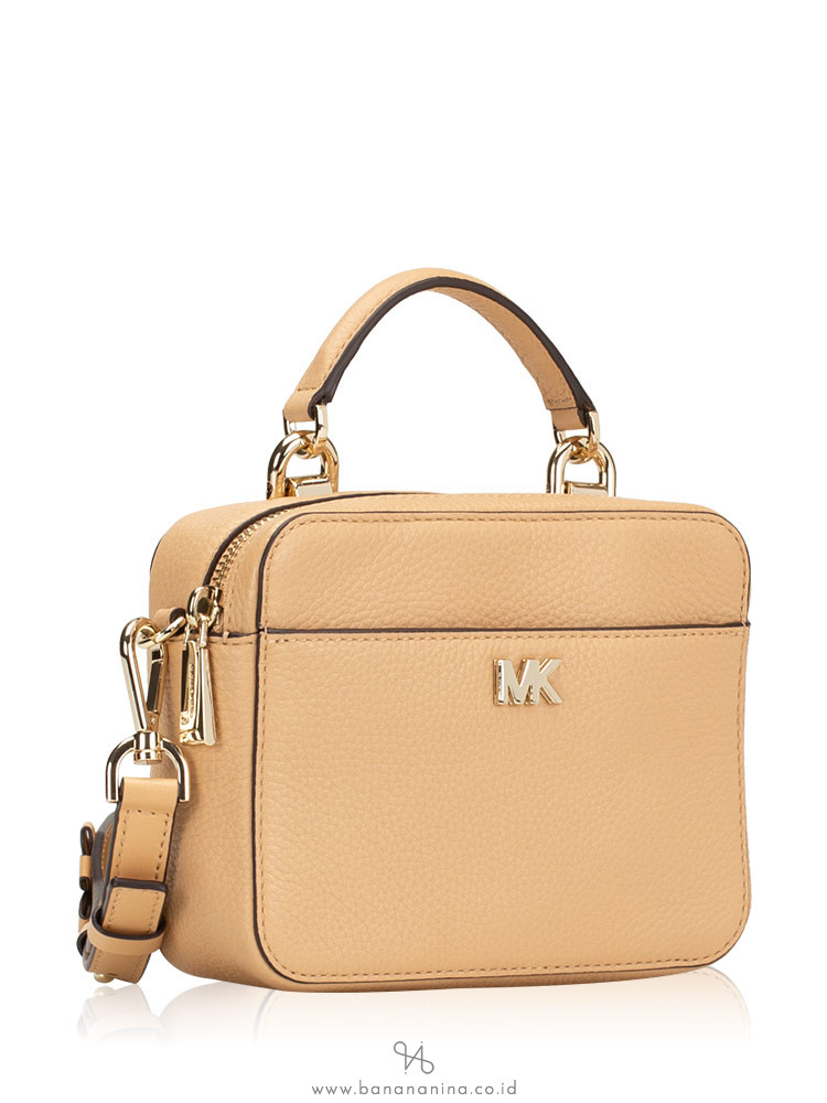 MICHAEL KORS Mott Mini Crossbody with Flower Guitar Strap Butternut