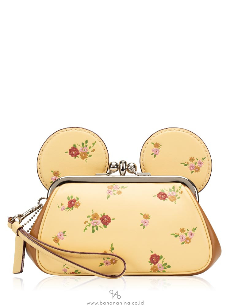 COACH 29360 Minnie Ear Wristlet Vanilla Multi