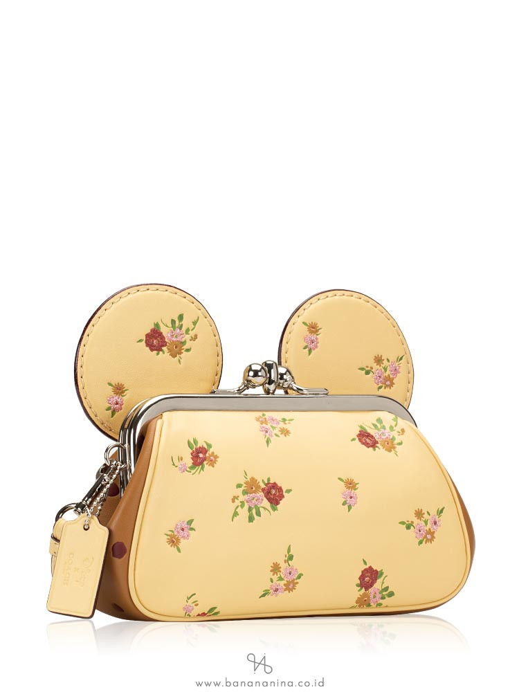 COACH 29360 Minnie Ear Wristlet Vanilla Multi