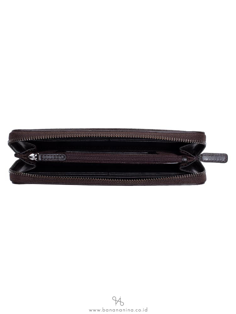 MICHAEL KORS Men Jet Set Signature Tech Zip Wallet Brown
