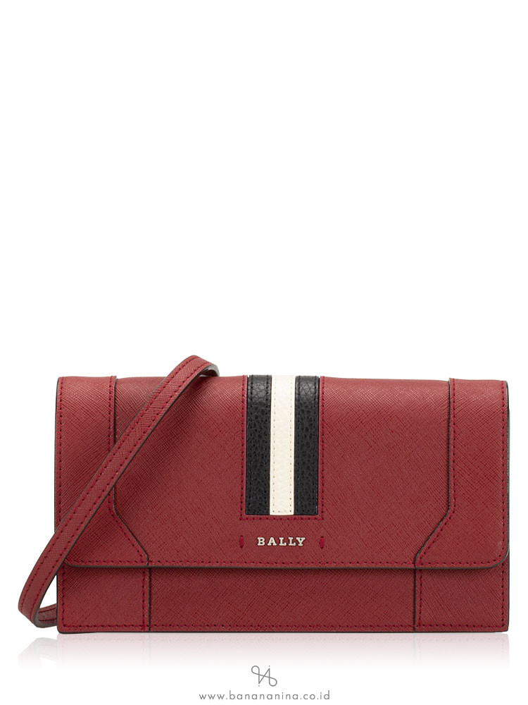 BALLY Stafford Saffiano Crossbody Red