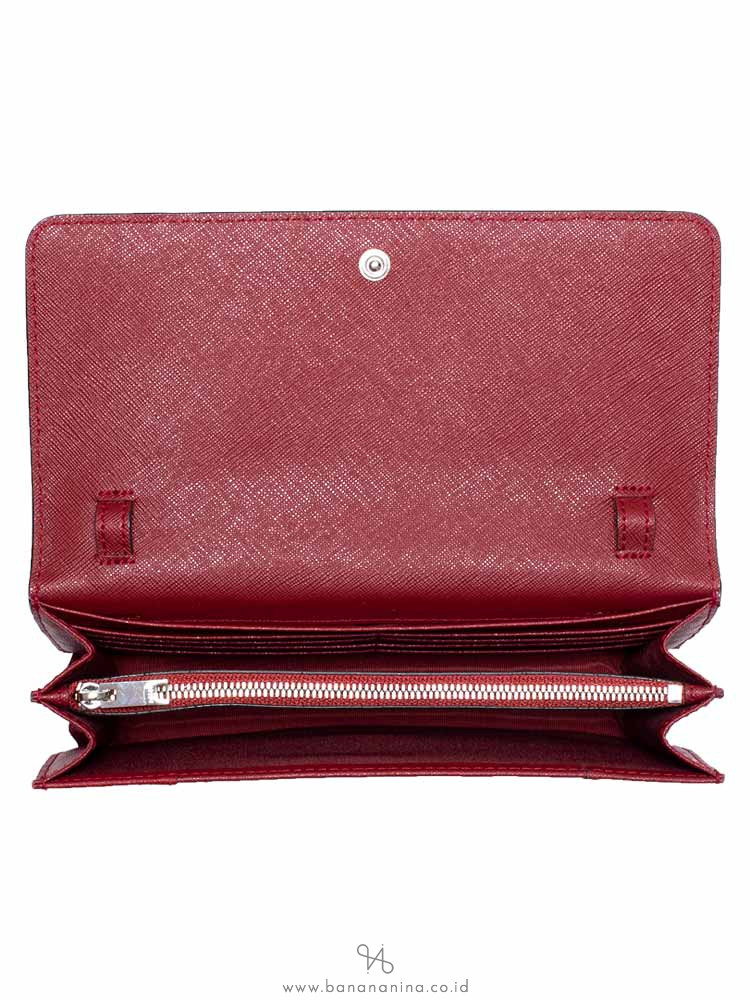BALLY Stafford Saffiano Crossbody Red