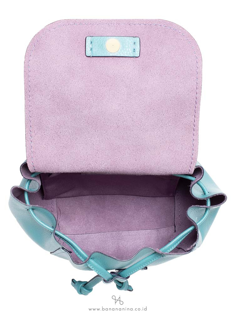 COACH 59819 Derby Leather Backpack Blue Green