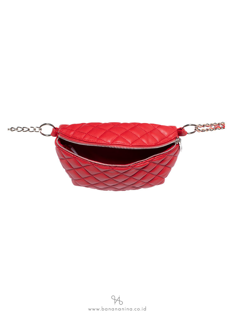 steve madden red belt bag