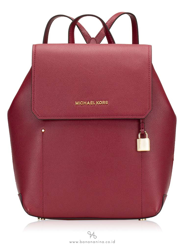 MICHAEL KORS Hayes Leather Medium Backpack Mulberry Ballet